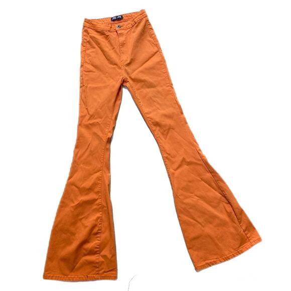 Vintage y2k orange flared pants - Picture 2 of 5